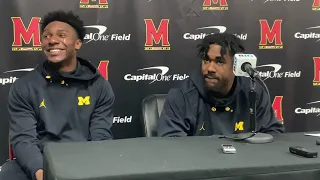 Postgame presser: Donovan Edwards & AJ Henning react to Michigan's 59-18 win over Maryland