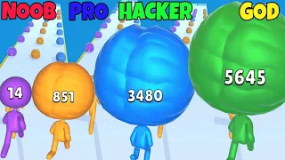 NOOB VS PRO VS HACKER VS GOD in Big Brain Run