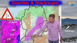 Neue Unwetter mit Starkregen! Gewitter am laufenden Band. Aktuelle Wettervorhersage 08.  -12. Juli.