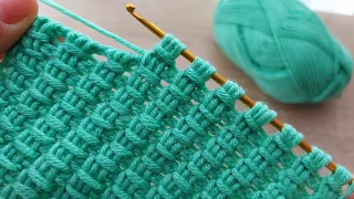 Super Easy Tunisian Knitting Model Çok Kolay Çok Gösterişli Tunus İşi  Örgü Modeli Yapımı