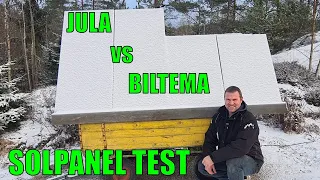 Jula 160W  vs  Biltema 100W  Solpanel  Vilken är Bäst ??