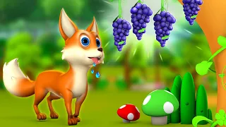 The Fox & Sour Grapes 3D Animated Hindi Moral Stories for Kids - लोमड़ी और खट्टे अंगूर हिन्दी कहानी