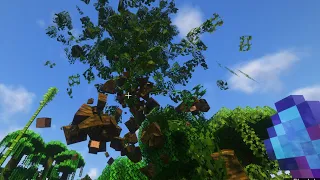 Breaking trees with the physics mod (very satisfying)