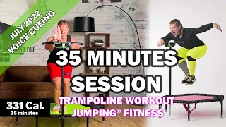 35 minutes trampoline session July 2022 - Jumping® Fitness [VOICE CUEING]