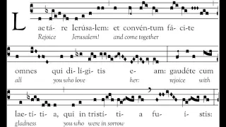 Introit Laetare Ierusalem (the Fourth Sunday of Lent)