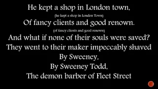 The Ballad of Sweeney Todd Lyric Video