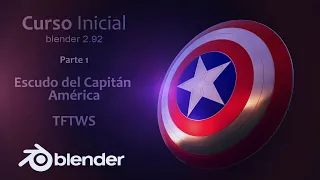✅✅01.  CURSO INICIAL de BLENDER 2 92   Escudo del Capitán América TFTWS✅✅