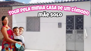 TOUR PELA MINHA CASA SIMPLES DE UM CÔMODO || MÃE SOLO