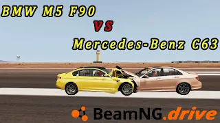 Mercedes Benz C63 vs BMW M5 F90 | BeamNG Drive