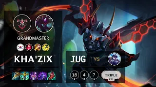 Kha'Zix Jungle vs Sejuani - KR Grandmaster Patch 11.7