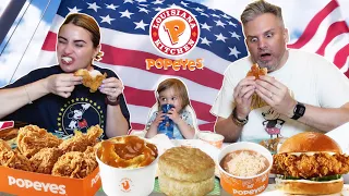 Brits Try [POPEYES] For The First Time | USA Vacation Vlog No.3