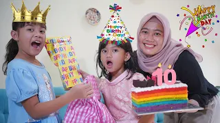 SURPRISE ULANG TAHUN FAKHIRA KE 10 🎉 KASIH KADO DAN KUE |Salsa and family