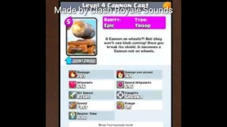 CLASH ROYALE SOUNDS OF THE NEW CARDS!!! (Cannon Cart, Flying Machine, Skelleton Barrel, Mega Knight