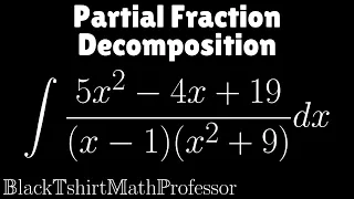 Partial Fraction Decomposition Problem 5, distinct irreducible quadratic factors (Calculus 2)