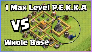 1 Max Level PEKKA VS Every Level Town Hall Base | Clash of Clans