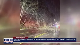 Crews searching for man reported missing after Renton landslide | FOX 13 Seattle