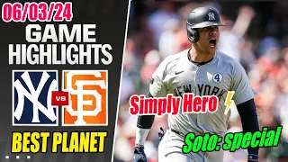 NY Yankees vs SF Giants [FULL GAME] June 03, 2024 | That's impressive! Firing on all cylinders🔥