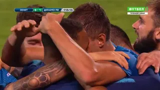 Artem Dzyuba GOAL (pen). Zenit 6-1 Dinamo Minsk | 16/08/2018. Europa League, 3rd QR, 2nd Leg