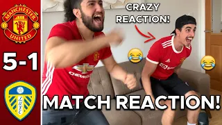 MAN UTD FANS GOES CRAZY REACTING TO MAN UNITED 5-1 LEEDS UNITED | MAN UTD VS LEEDS MATCH REACTION