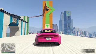 Only 65.3349434% Players Can Complete This Zig-Zag Parkour In GTA 5 !