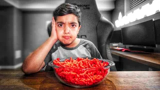 Little Kid Is Addicted To Takis And Cheetos! (TAKIS FUEGO AND HOT CHEETOS CHALLENGE!)