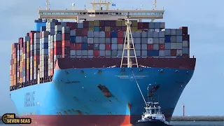 Shipspotting ROTTERDAM Port 2023 - MARIE MAERSK & more huge ships!