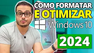 TUTORIAL COMO FORMATAR E OTIMIZAR O WINDOWS 10 NO SEU PC - PC GAMER DE 3000 REAIS FICANDO PERFEITO
