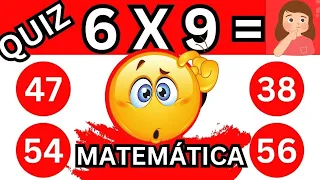 Quiz De matemática - Quiz  Da tabuada - Perguntas de Tabuada Para Treinar! Teste Da Multiplicação!