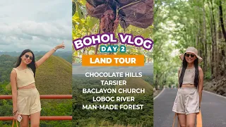 BOHOL TRAVEL VLOG - LAND TOUR | Chocolate Hills, Man-made Forest, Loboc River, Tarsier & etc