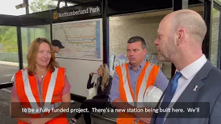 MAYOR JAMIE DRISCOLL SAW WORKS BEGAN TO BUILD THREE NEW RAILWAY STATIONS ON THE NORTHUMBERLAND LINE