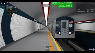 IND Subway: 21st St-Queensbridge bound R160B Siemens (F) train @ Roosevelt Island