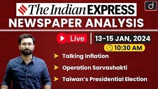 Newspaper Analysis | The Indian Express | 13 -15 Jan 2024 | Drishti IAS English