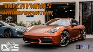 718 CAYMAN S GETS WRAPPED IN KPMF MATTE AUTUMN FIRE!