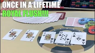 Once In a Lifetime ROYAL FLUSH!!! REVENGE w/KINGS Full 1st Hand! WILD HIGH STAKES! Poker Vlog Ep 205