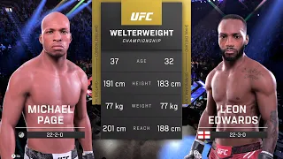 Michael Page vs Leon Edwards Full Fight - UFC 5 Fight Night