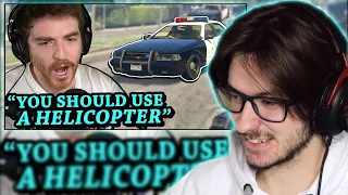 Daxellz Reacts to DougDoug GTA 5, but if I say "cop" then the cops try to kill me
