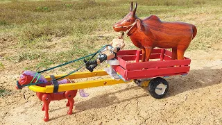 How To Make Horse Cart From Wood With DC Motor - Creation Idea Amazing Things You Can Make At Home