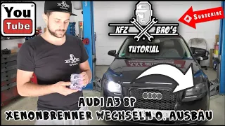Audi A3 8P Xenon Brenner | Xenon Birne wechseln o. Ausbau | Replace Headlight Bulb