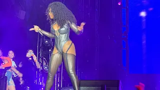 Megan Thee Stallion performs Cocky AF at the AT&T Block Party in Houston, TX 2023