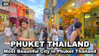 【🇹🇭 4K】Night walk Phuket Old Town - Most Beautiful City in Thailand 2022