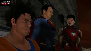 Ironman Superman and Goku talk with Vergil - Dragon ball vs Marvel vs DC vs Capcom