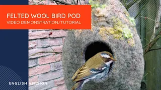 How to make wet felted wool bird pod - video demonstration/tutorial