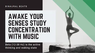 NO ADS | Binaural Beats Beta (12-38 Hz) AWAKE your SENSES STUDY CONCENTRATION with MUSIC