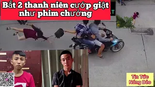 Bắt hai kẻ giật túi xách khiến 1 phụ nữ đập đầu xuống đường | BDL