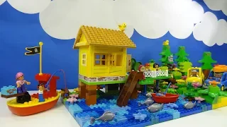 Строим из Lego Duplo, Lego Duplo house on the water - Лего Дупло дом на воде.