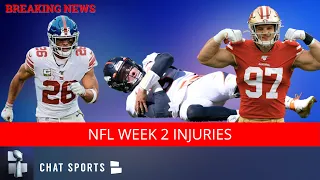 NFL Week 2 Injuries: Saquon Barkley, Nick Bosa, Drew Lock, Jimmy Garappolo | NFL News & Rumors