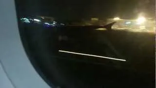 Night takeoff from Chennai international airport in Airbus A320