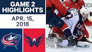 NHL Highlights | Blue Jackets vs. Capitals, Game 2 - Apr. 15, 2018