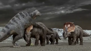 Edmontosaurus vs Pachyrhinosaurus - Эдмонтозавр против Пахиринозавра [RUS]