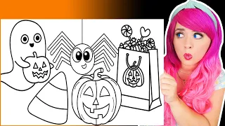 Coloring Cute & Spooky Halloween Coloring Pages | Pumpkin, Ghost, Spider, Candy Corn & Treats